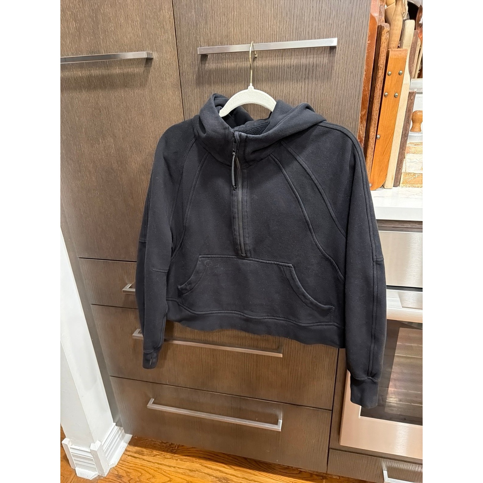 Lululemon Scuba Oversized 1/2 Zip Hoodie Medium-Large Black Women's
